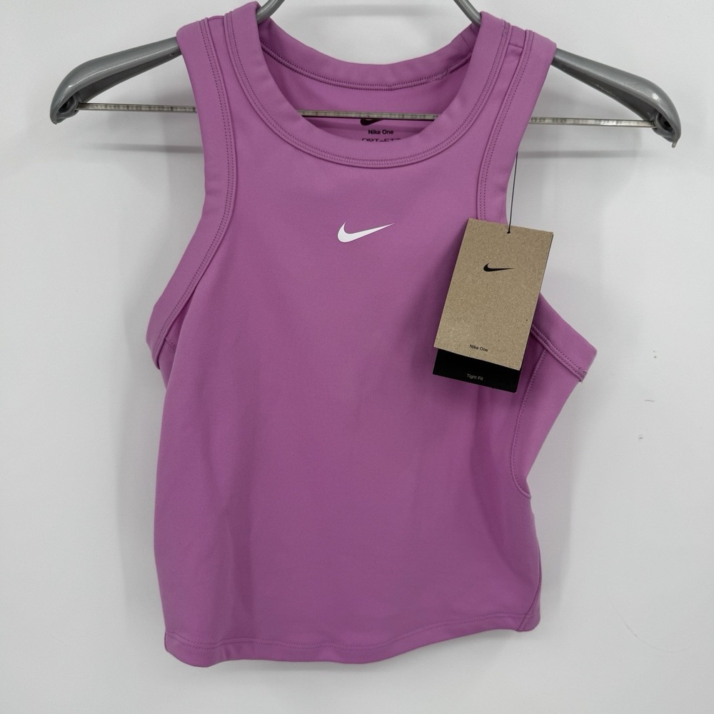 Nike One Fitted Crew Neck Hiking Tank Top XS Dri-FIT Magenta Pink FN2806-503